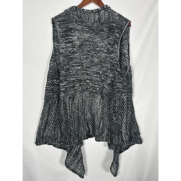 GN Indigo Womens Long Crochet Open Knit Duster Cardigan Size 2X Neutral Layer - Picture 2 of 8